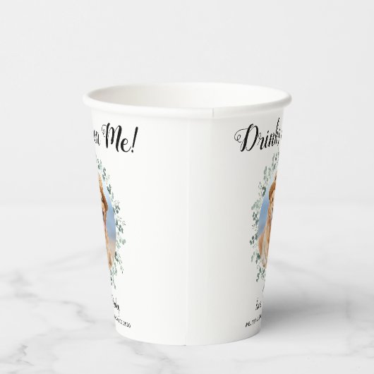 ドリンクオンミーオープンバーペットユーカリ結婚ス 紙コップ (右)