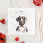 ドリンクオンミーラブラドール水彩色おもしろいドッグペット (インサイチュ)