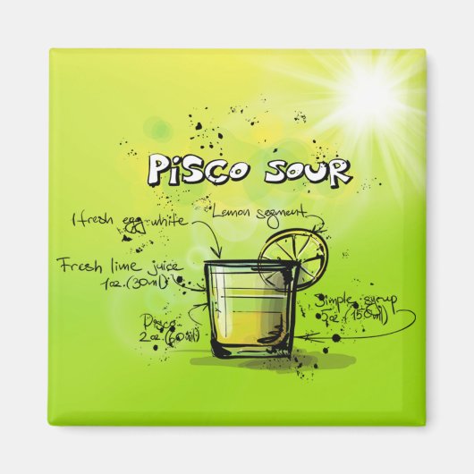 ドリンクカクテルレシピ マグネット (正面)