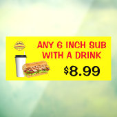 ドリンクカスタマイズ追加ロゴ付き任意の6インチサブ ウィンドウサイン (シート3)