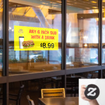 ドリンクカスタマイズ追加ロゴ付き任意の6インチサブ