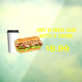 ドリンクカスタマイズ追加ロゴ付き任意の6インチサブ ウィンドウサイン (シート3)