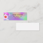 ドリンクカラフルバウチャーチケットのバー スキニー名刺 (正面/裏面)