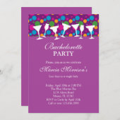 ドリンクグラスモダンバチェロレッテ招待状 招待状 (正面/裏面)