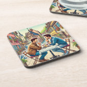 ドリンクコースターセット – Benwihrの通り コースター (左側)