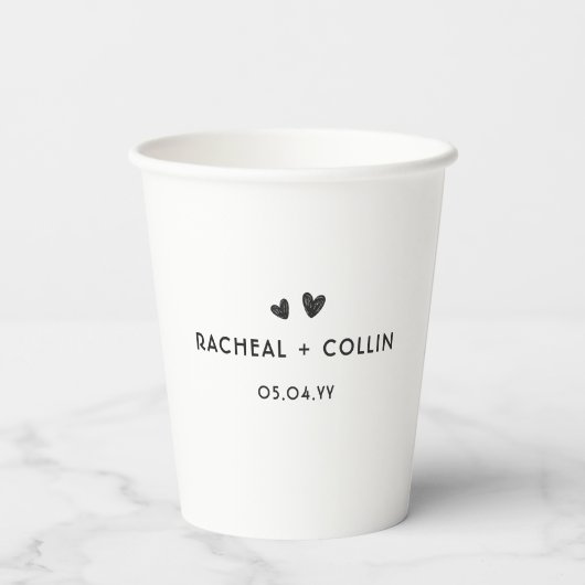 ドリンクシンプルをおもしろいカスタムドッグ結婚ズ 紙コップ (裏面)