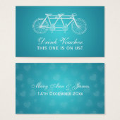 ドリンクシンプルバウチャータンデムバイクターコイズ (正面&裏面)