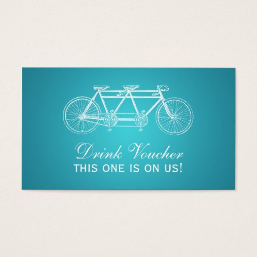 ドリンクシンプルバウチャータンデムバイクターコイズ (正面)