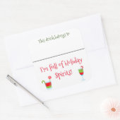 ドリンクステッカーマーカー名おもしろいクリスマスカクテル スクエアシール (封筒)