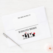 ドリンクステッカーマーカー名カクテルラベルパーティー スクエアシール (封筒)