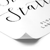 ドリンクステーション シックなカリグラフィー スクリプト 結婚式看板 ポスター (角)