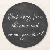 ドリンクセーバーグレー | 保護歩いている間遠くに ラウンドペーパーコースター (正面)