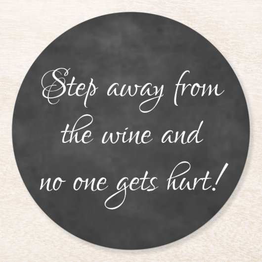 ドリンクセーバーグレー | 保護歩いている間遠くに ラウンドペーパーコースター (正面)