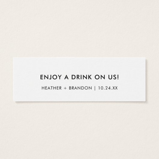 ドリンクチケットはっきりしたの結婚バートークンカード (裏面)