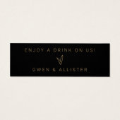 ドリンクチケットウェディングレセプションバートークンカードG400 (裏面)