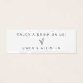 ドリンクチケットウェディングレセプションバートークンカードG400 (裏面)