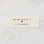 ドリンクチケットベージュリネン スキニー名刺 (裏面)