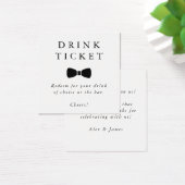 ドリンクチケットボウタイ結婚のバートークン (デスク)