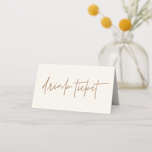 ドリンクチケット結婚のバーイベントトークンテントカード ロイヤリティカード (正面)