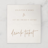 ドリンクチケット結婚のバーイベントトークンテントカード ロイヤリティカード (外部開封)