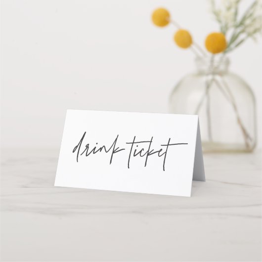 ドリンクチケット結婚のバーイベントトークンテントカード ロイヤリティカード (正面)