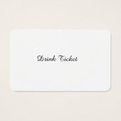 ドリンクチケット結婚のバー披露宴トークンカード (裏面)