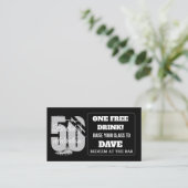 ドリンクチケット誕生日バートークンカパーソナライズされたード 名刺 (スタンド正面)