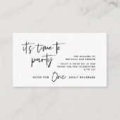 ドリンクチケット 大人向け飲料 ハッピーエバーアフター エンクロージャーカード (正面)