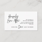 ドリンクチケット, 成人飲料, ハッピーエバーアフター エンクロージャーカード (正面)