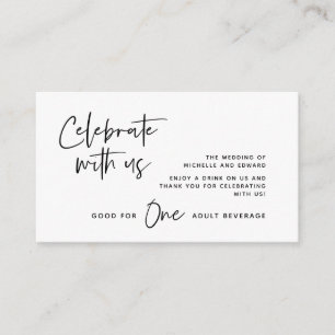 ドリンクチケット, 成人飲料, 私たちと一緒に祝いましょう エンクロージャーカード
