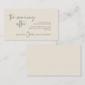 ドリンクチケット, 成人飲料, 翌朝 エンクロージャーカード (正面/裏面)