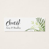 ドリンクチケット |抽象芸術の緑、葉の花束 (裏面)