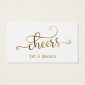 ドリンクチケット |編集可能フェイク白の金箔 (裏面)