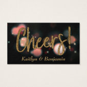 ドリンクチケット、金ゴールドグリッター(赤と緑の《写真》ぼけ味付き) (裏面)