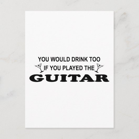 ドリンクトゥー – ギター ポストカード (正面)