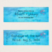 ドリンクトークン – 完全に編集可能な結婚式/誕生日 (正面&裏面)