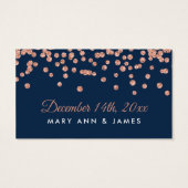 ドリンクバウチャーバラフェイクグリッター紙吹雪ネイビー (裏面)