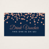 ドリンクバウチャーバラフェイクグリッター紙吹雪ネイビー (正面)