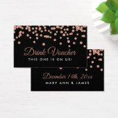 ドリンクバウチャーバラフェイクグリッター紙吹雪Blac (デスク)