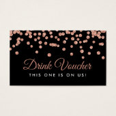 ドリンクバウチャーバラフェイクグリッター紙吹雪Blac (正面)