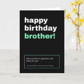 ドリンクバウチャーブラザー誕生日カード カード (黄色い花)