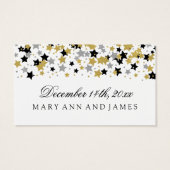 ドリンクバウチャー金ゴールド&シルバーグリッタースターズ紙吹雪 (裏面)