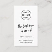 ドリンクバウチャー |企業イベント ロゴカード 名刺 (正面)