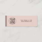 ドリンクバウチャーl赤面ピンクギフト証明書 スキニー名刺 (裏面)