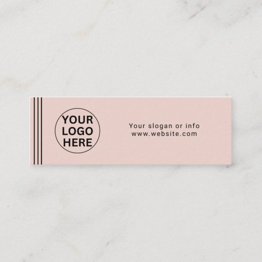 ドリンクバウチャーl赤面ピンクギフト証明書 スキニー名刺 (裏面)