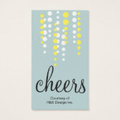 ドリンクバブル応援カクテル飲料チケットティール（緑がかった色） (裏面)