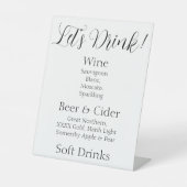 ドリンクバーの看板 台座サイン (正面)