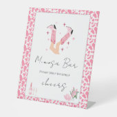 ドリンクバーカウボーイブーツ&バブリーブライダルシャワー 台座サイン (正面)