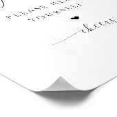 ドリンクバーモダンエレガントブライダルシャワー標識 ポスター (角)