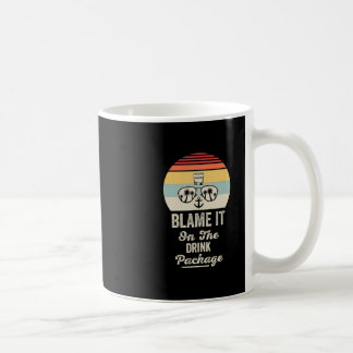 ドリンクパッケージのせいだ 海辺の夕陽 コーヒーマグカップ